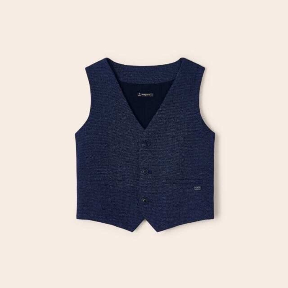 Size 2 Toddler Mayoral Navy Textured Knit Vest for Kids
